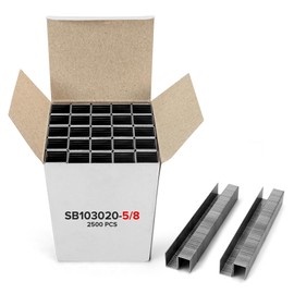 IDL Packaging Heavy Duty Staples for Pneumatic Stapling Plier SP50-10B-A - 1/2" x 5/8" x 0.128" High-Tensile Stainless Steel (1 Box, 2500 pcs) for Industrial Stapler
