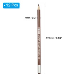 PATIKIL Watercolor Pencil, 12Pcs Water Soluble Pencils for Blending, Coloring, Sketch Drawing, Painting, Coffee