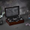 BEWISHOME Jewelry Box for Men, Mens Jewelry Box with Glass