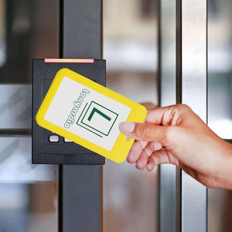 1 Pcs ID Badge Holder with Double-Sided Windows Vertical Hard