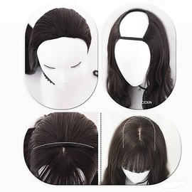 LESUN U-Shaped Fixed Wig, Upgraded Half Wig, Stable, Extension, Point Wig, Extension, Hair Wig, Natural, Heat Resistant, Long, Curly Hair, Wave, Sauvage, Easy to Install, 4 Colors, Multiple Color