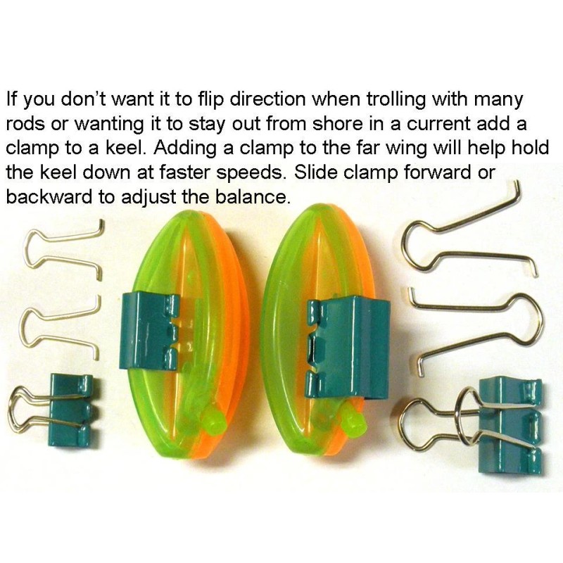 Steer It Fishing 2" clear Bullet Bobbers Steerable mini Side