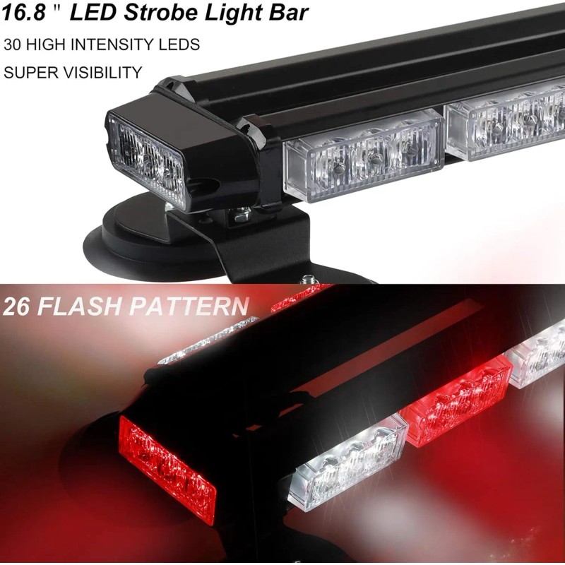 16.8 Inch LED Light Bar High Intensity Emergency Hazard Warning