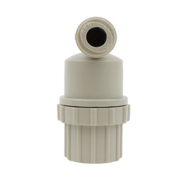 NeoFit's Acetal Gray Filter Strainer features push-in connections stainless steel filter screen, designed to protect pumps and filters from debris (1/4" x 1/4" Push-in 100 mesh (150 micron))