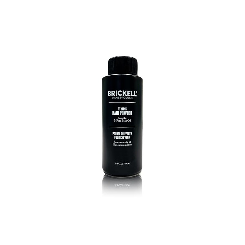 Brickell Men's Styling Hair Powder For Men, Creates Volume, Natural