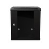 NavePoint 11.8 in Wall Mount Network Cabinet, 6U, Glass, Black