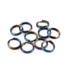 10Pcs Titanium Alloy Split Key Rings, Mini Keyrings Keychain, Bluing