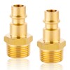 Brass Compressed Air Coupling Euro with Male Thread, 3/8 Inch