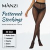 MANZI Women's Sheer Patterned Tights All-Over Polka-Dot Leopard Hearts Zebra