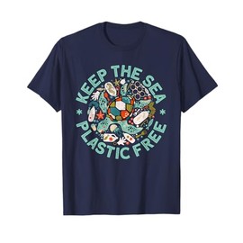 Keep The Sea Plastic Free Save Turtles Ocean Conservation T-Shirt