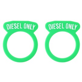 2 Pcs Diesel and Gasoline Fuel Cap Silicone Ring with 4 Pcs Diesel and Gasoline Only Stickers for Tractors, Fuel Cans, Gas Caps, Tank (Green)