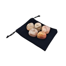 5 Natural Cherry Blossom Agate Stones - 5 Crystals Cherry Blossom Agate Polished with Energy Properties, Polished Cherry Blossom Agate (Cherry Blossom Agate, 5 PCS)