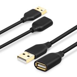 USB Extension Cable 6FT, 2-Pack Type A Male to Female USB A Extension Cord
