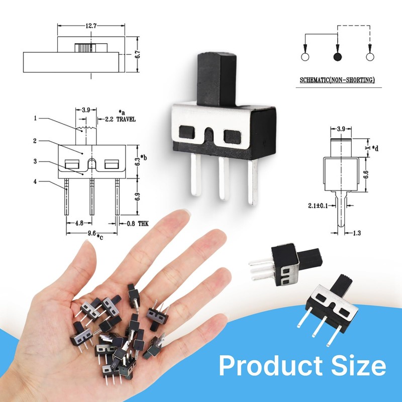 Pack of 40 Switch, Includes 20 Mini Vertical and 20