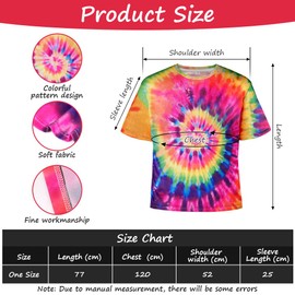 AOOWU Hippie Costumes for Men Women 60s/70s, 5 PCS Hippie T-Shirt Hippie Sunglasses Headband Weaving Bracelets, Rock Star Party Rockstar Day, Hippy Fancy Dress for Adult Party Carnival