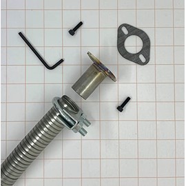 GenExhaust for Firman Generator with #68 Spark arrestor Cover Plate 1" Exhaust Galvanized Steel Extension. (5')