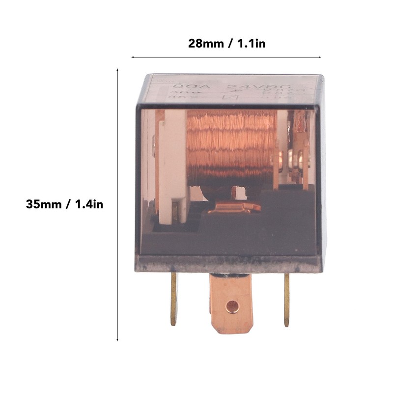 10PCS SPDT 5 Pin Relay Copper Contact Acrylic Waterproof Housing