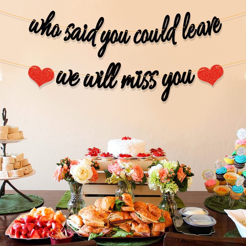 Ushinemi - Banner con purpurina para fiestas de jubilación, We