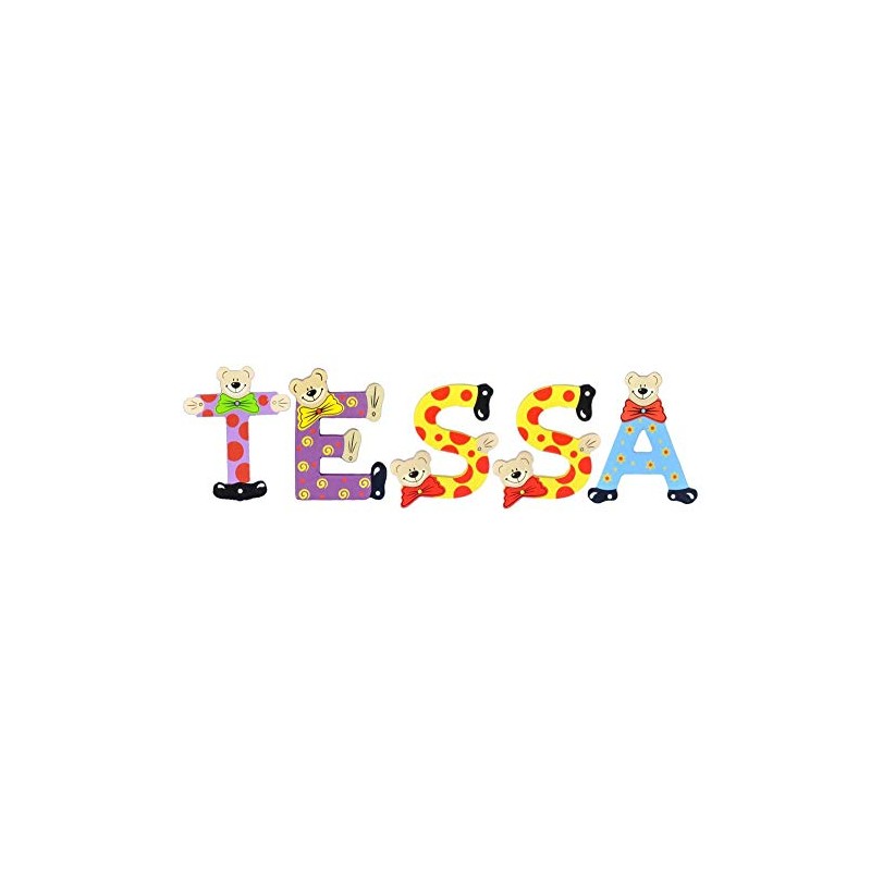 Playshoes Children's Wooden Letters Names Tessa Set – Assorted