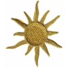Unbranded 3" Celestial Metallic Gold Golden Sun Rays embroidered patch
