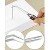 QWORK Third Hand Tweezers, 2 Pack (Straight + Curved) Cross