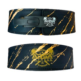 Arsa Fitness Weightlifting Adjustable Lever Belt for Men & Women Real Cow Hide Leather for Powerlifting Back Support Workout Deadlifts Squats 10MM Thickness 4" Width (LARGE, ARABIAN NIGHT)