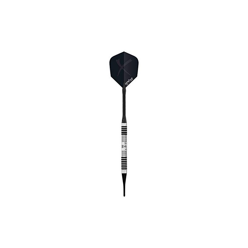 BULL'S X-Grip X7 Soft Dart, Multicoloured (Black/Silver), 18 g