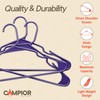 Campior Purple Plastic Hangers 10 Pack Heavy-Duty, Space-Saving, Non-Slip, Durable
