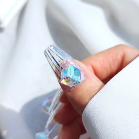 Silvers handmade nail tips - Ballerina L / 실버즈 수제 네일팁 - 발레리나L