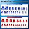 44Pcs Alloy Nut and Bolt Thread Inspector, Charge-Free Thread Gauge,