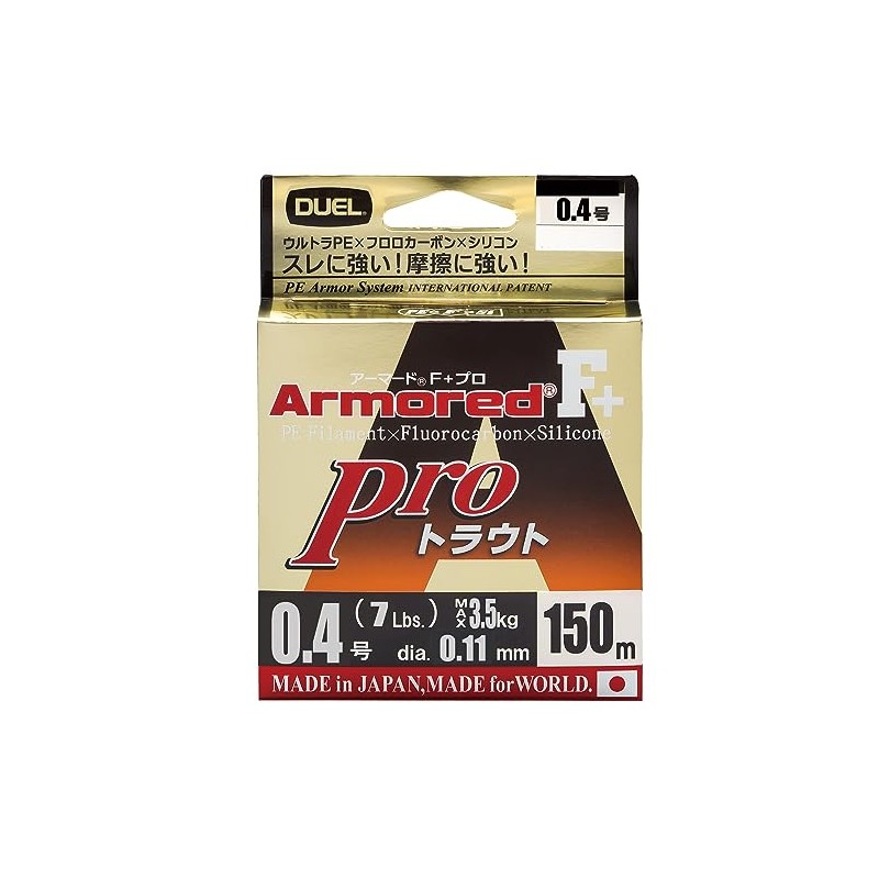DUEL H4115 PE Line No. 0.4 Armored F+ Pro Trout