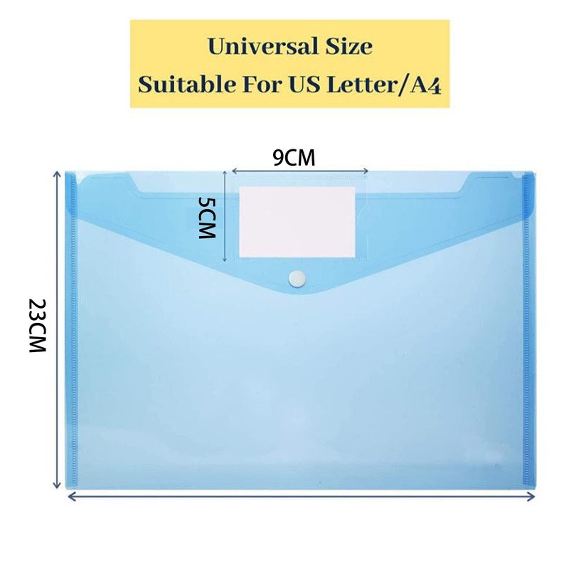 Nordun 25 x A4 Plastic Document Folder with Press Stud