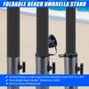 FLKQC Foldable Beach Umbrella Stand, Portable and Adjustable Sunshade Holder