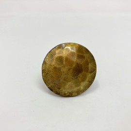 Hammered Antique Knob. Home Decor Drawer Pull (Antique Brass)