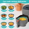 Square Silicone Air Fryer Liners - 8 Inch Reusable Air