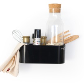 KalaMitica Storage Box Magnetic Wall Planter 22 x 12 x 8.5 cm Black