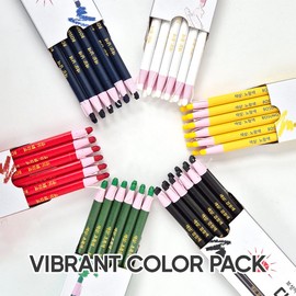 COELO Peel-Off China Markers 12 Pack (White 6p+Black 6p) Grease Marking Pencil Assorted Variety Color Wax Markers Drawing Crayons Wood Paper Fabric Plastic Glass Mugs Canvas Glass Non-Sharpening