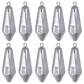 QualyQualy Ground Lead Fishing Dropshot Lead Sinker Drop Shot Lead Weights Fishing Accessories Fishing Lead Set Lead Weights for Freshwater Casting Fishing Bass Trout Catfish 20 g Pack of 10