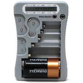 Battery Detective **BRAND NEW** 12-Type Battery Tester, LCD Display, for Household Batteries - Grey