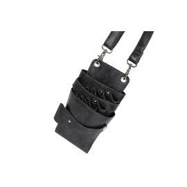 Lumiacty Scissor Case, Hairdresser, 9 Pieces, Large Capacity, Trimmer, Scissor Bag, Includes Original Comb & Hairpin 5 Colors, Professional Specification (Gray)