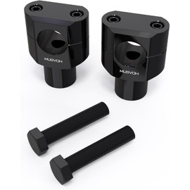 MUSVOH Motorcycle Handlebar Riser, Increase Handlebar Height by 38mm, Universal Motorcycle Accessories, Fits for Softail, Dyna, Road King, V-star, Sportster, Shadow, or Vulcan.