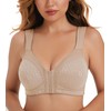 HACI Women's Front Closure Full Coverage Back Support Posture Bra