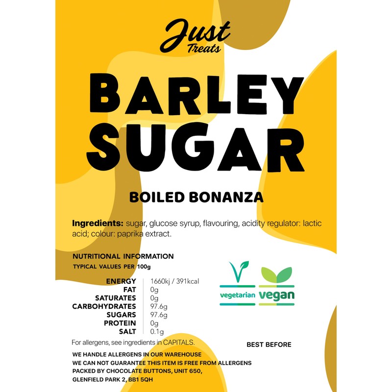 Just Treats Barley Sugar 500g Party Bag