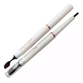 kayla love 2 Lapiz Para Ceja Crayon Brocha 2en1 Look Natural Maquillaje