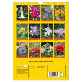 Mexican Garden Flowers - Aguascalientes (Wall Calendar 2026 DIN A4 portrait), CALVENDO 12 Month Wall Calendar: Aguascalientes is located in ... climate consisting of forest and grasslands.