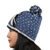 Pachamama Women Wool Bobble Beanie Hat Handknitted Penguin Design Multicoloured