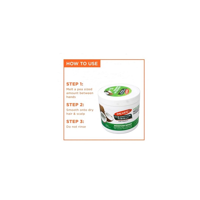 Palmers Coconut Oil Moisture Gro Hairdress Jar 5.25 Ounce (155ml)