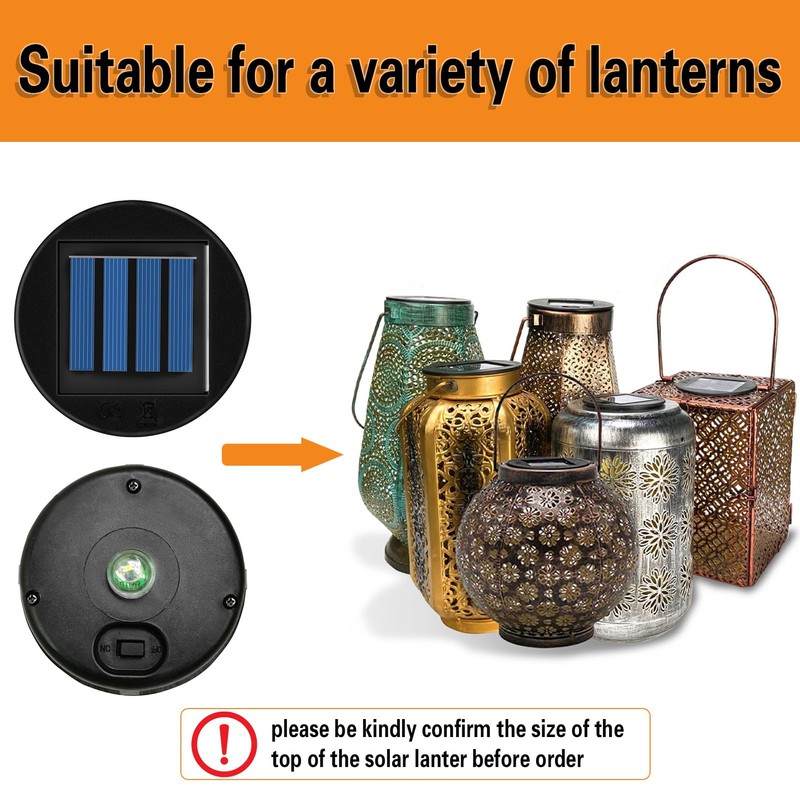 ULEMONDEE Replacement Solar Panels, Perfect for Outdoor Lantern Lights, Garden