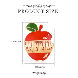 Nutrition Apple Enamel Brooch,Creative Medical Pin Jewelry for Nutritionist Doctor Backpack Lapel Badge Accessories