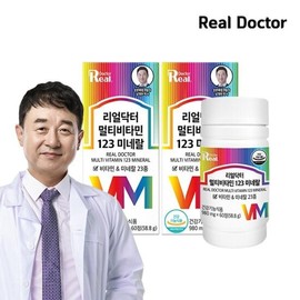 Real Doctor Multivitamin 123 Mineral 980mg x 60 Tablets (2 Bottles) (4 Month Supply) / 리얼닥터 멀티비타민 123 미네랄 980mgX60정 2통 (4개월분)